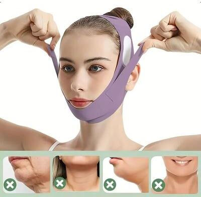 Uplift Essentials Graphene V Shape Face Lift Band purple