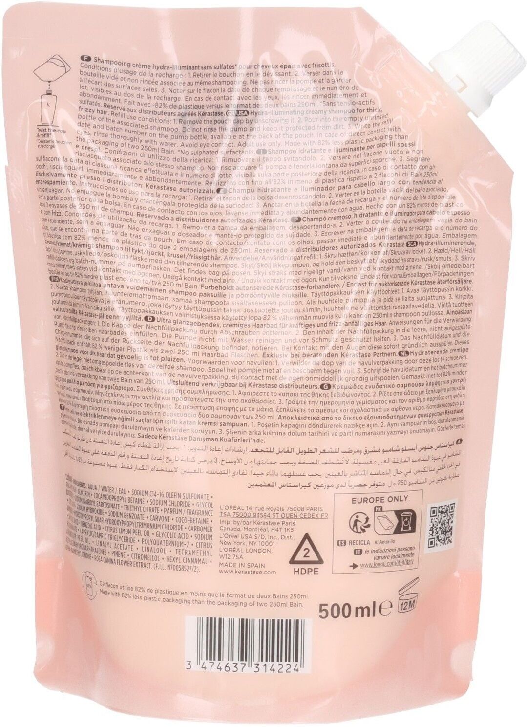 Kérastase Kerastase Gloss Absolu Bain Nutri Shampoo Refill 500ml 500 ml
