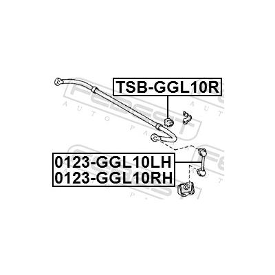 FEBEST Lagerung, Stabilisator TSB-GGL10R Hinterachse für TOYOTA
