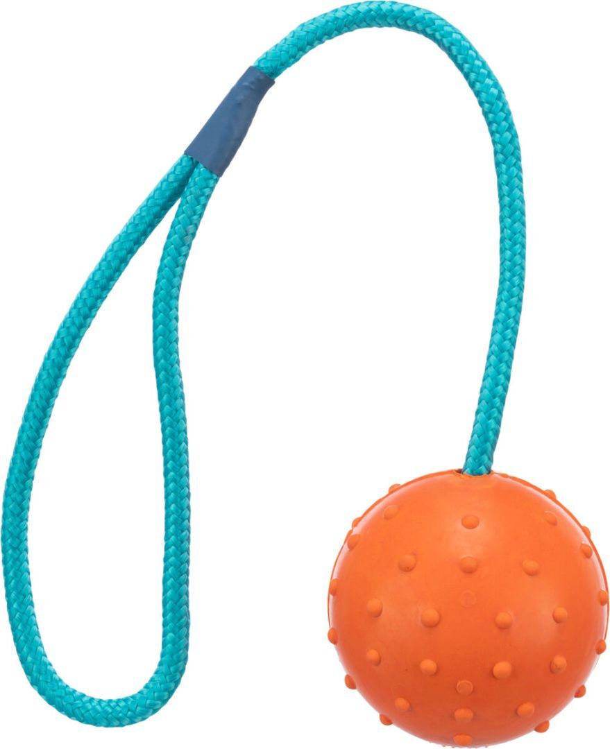 TRIXIE Ball am Seil, Naturgummi, Ø 6 / 30 cm