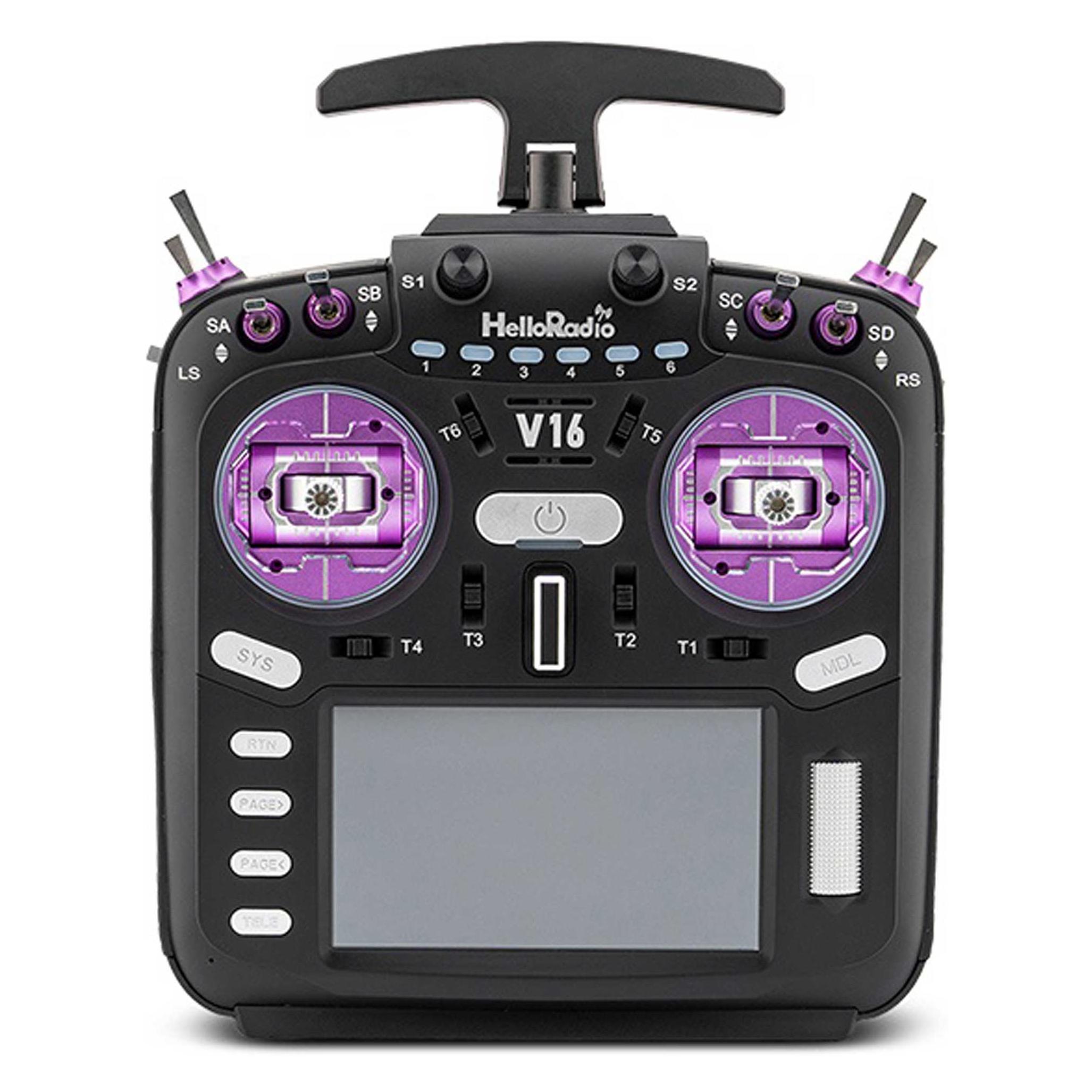 HelloRadio V16 MAX 2,4GHz - ELRS LBT Mode 1 Fernsteuerung lila (HR1009)