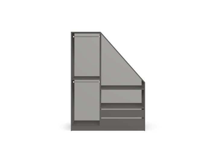 Schrank für Dachschräge planen - Dachschrägenschrank mit vielen Optionen Premium Dekore Basaltgrau