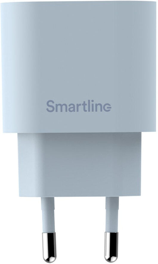 Smartline Vægoplader m. 1 x USB-C - 20W - Lyseblå
