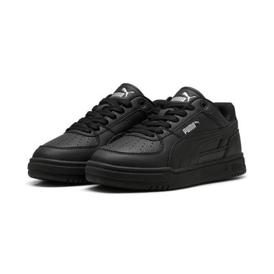 Sneaker PUMA "CAVEN III JR", Mädchen, Gr. 38,5, puma schwarz, puma silber, Synthetik, mehrfarbig, Schuhe Sneaker, für sportliche Aktivitäten und Streetwear, gepolstertes Fußbett