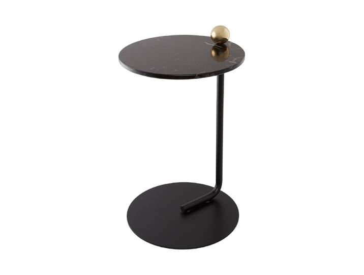 Marmor Design Beistelltisch „Castellum“ Ø 40 x 60 cm Beige, Travertin AYTM