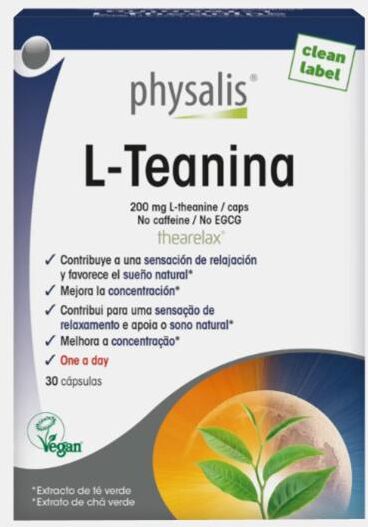 PHYSALIS L-THEANINE 200mg VEGAN 30 CAPSULAS