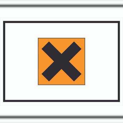 HB-Druck Schild Gefahrensymbol Gesundheitsschädlich Symbol Kreuz A1 (594x841mm)