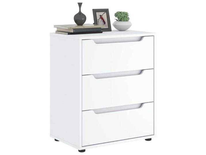 Blanc Buffet VISNES blanc 60x40x73 cm bois d'ingénierie - Meuble Rangement LV32441