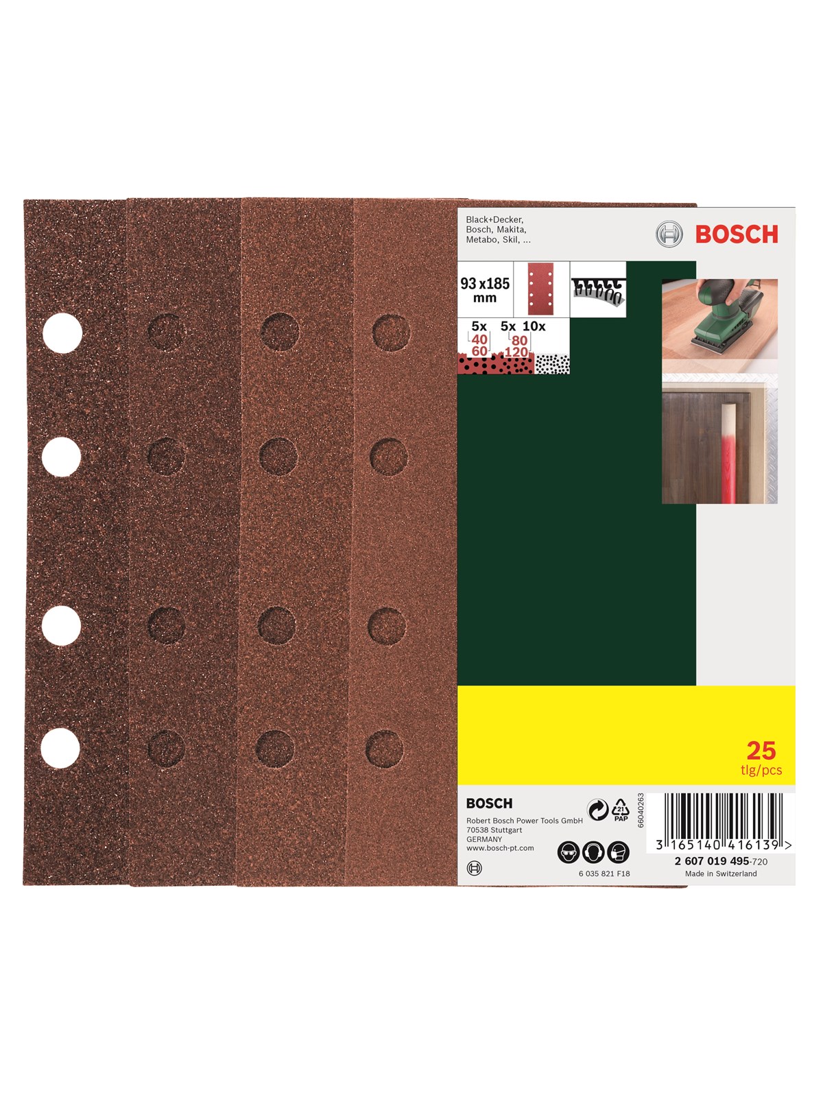 Bosch Coarse Sanding sheet set 25 pcs.