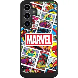 Nivocase Hülle für Samsung Galaxy S24+ Handyhülle NIVOcore Case Schwarz Comic Muster Marvel (Samsung Galaxy S24+), Smartphone Hülle, Schwarz