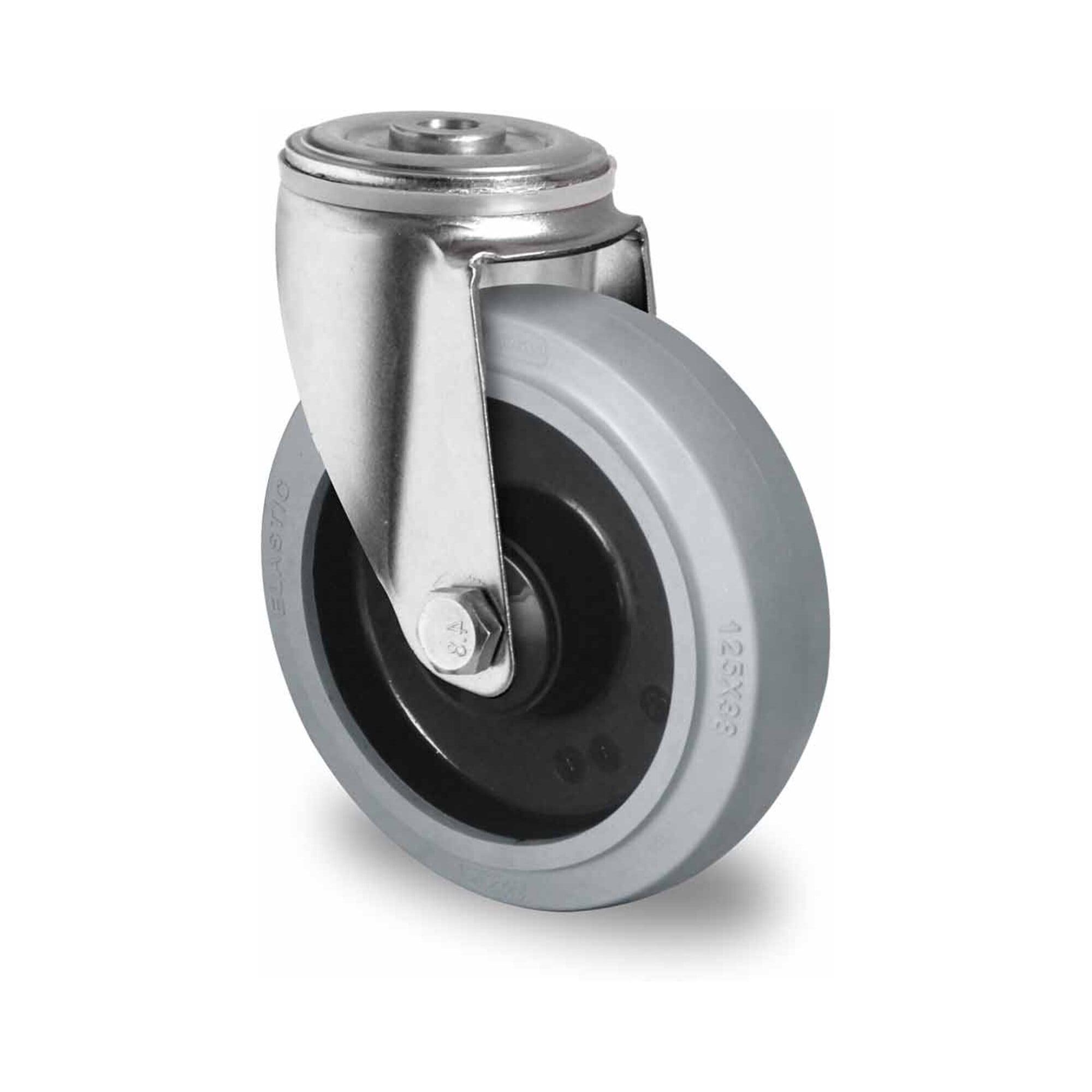 CASCOO Rückenlochlenkrolle ø 125 mm Serie R4E2 Kugellager (HPH85W0125R4E2B34)