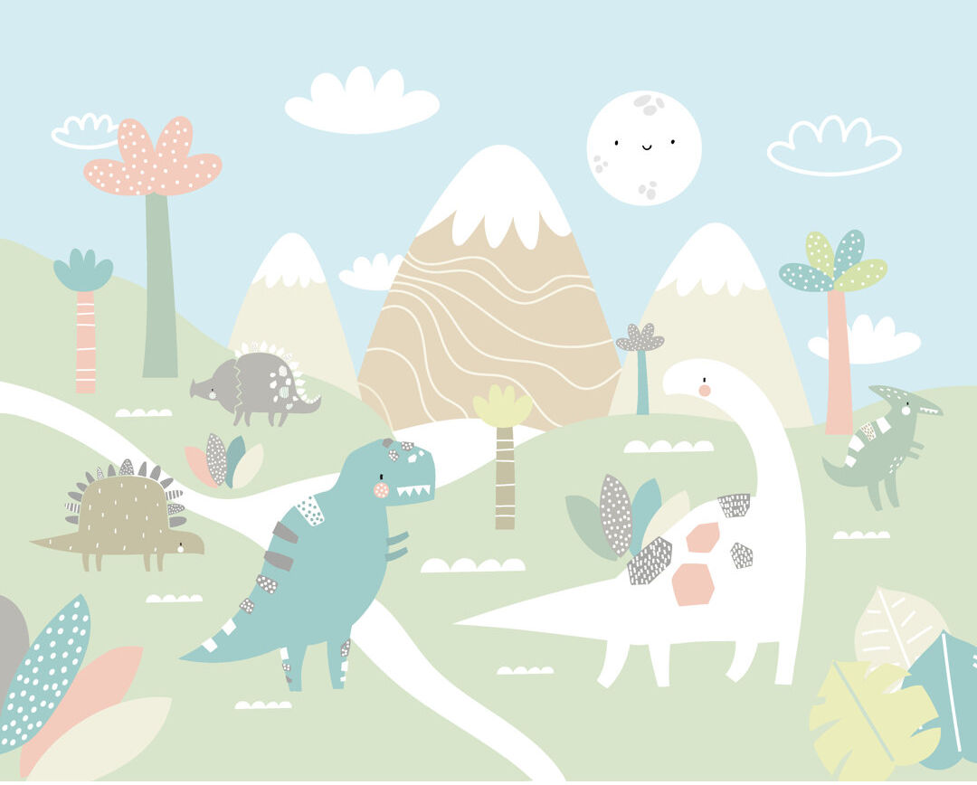 Zoomie Kids Holmes Mural Pale Green 280cm L x 350cm W