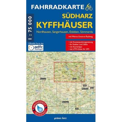 Fahrradkarte Südharz, Kyffhäuser, Sonstige von , Verlag grünes Herz, 978-3-86636-374-8