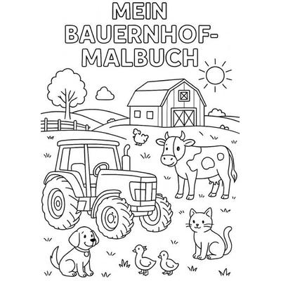 Mein Bauernhof Malbuch, Taschenbuch von Sally Sundown, Epubli, 978-3-565-02199-4
