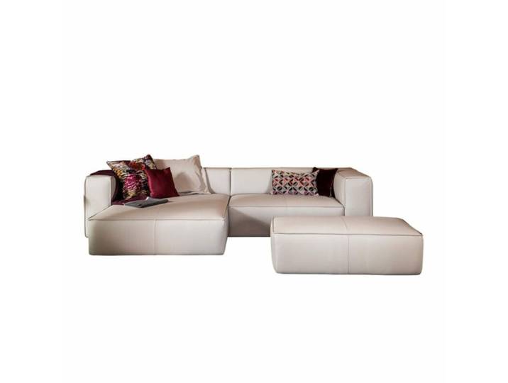 Willi Schillig around the block Ecksofa in Leder - links - inkl. Hocker Modern