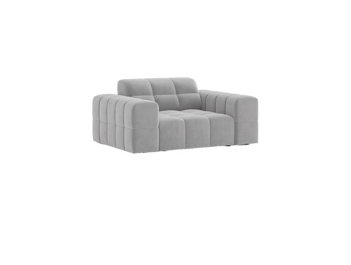 Design Sessel „Chicago“ Samt Silver chosen by Bloomingloft