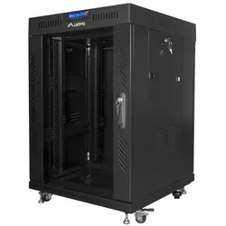 Lanberg FF01-6615-12BL Rack 15U Freistehendes Gestell Schwarz