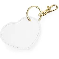 BagBase Schlüsselclip Herz 'Boutique' 0 BG746 soft white 7 x 6 cm