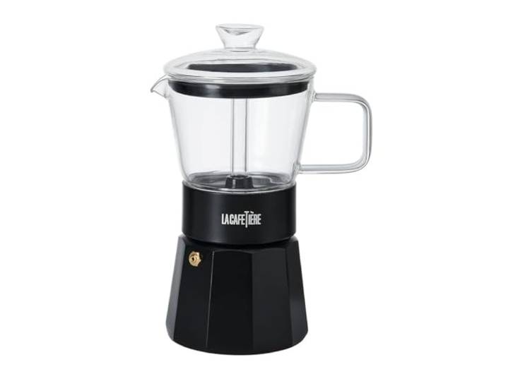 La Cafetière Verona Machine à expresso en verre\, noir\, 6 tasses\, coffret cadeau