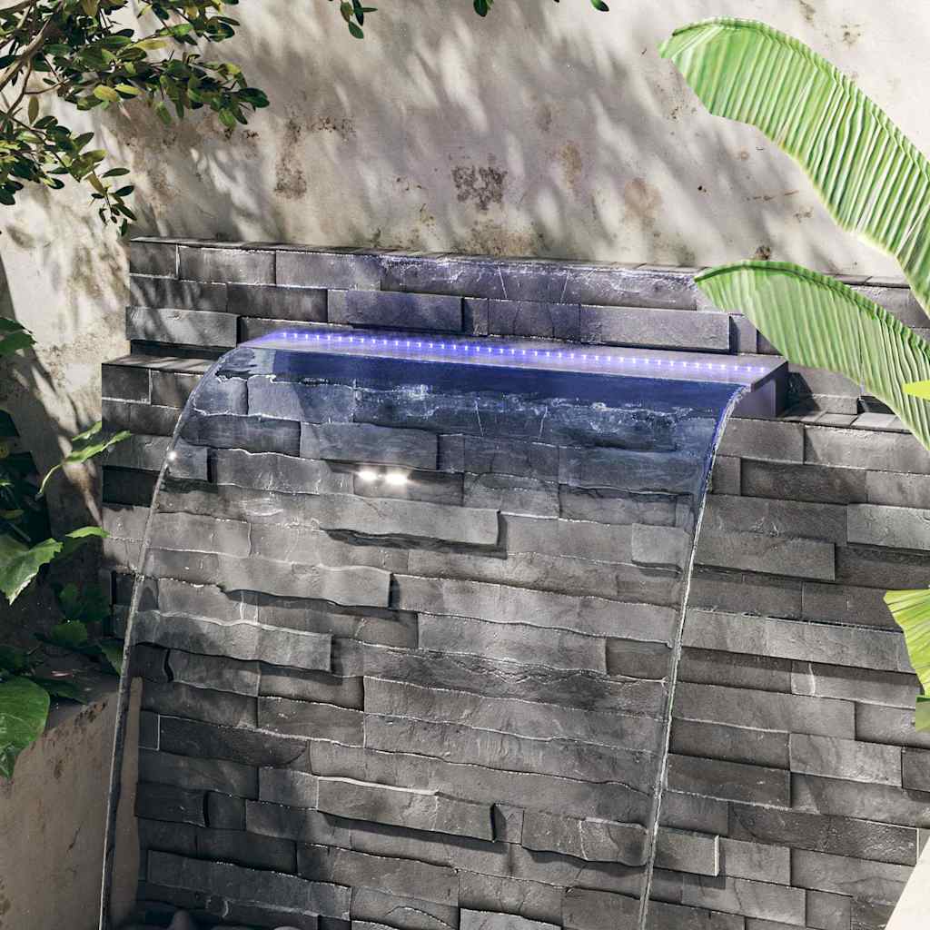 vidaXL Déversoir pour cascade avec LED RVB Acrylique 90 cm