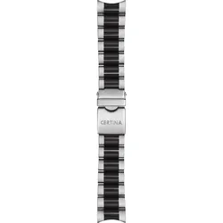 Certina - Edelstahl Ds Podium Gent Chrono Uhrenmetallband Schwarz Pvd, Ds Podium Big Size C C605014931 - silber