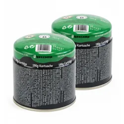 Gazcamp GC190 Stechkartusche / Gaskartusche 190g Butan/Propan ILL System - 2 Kar...