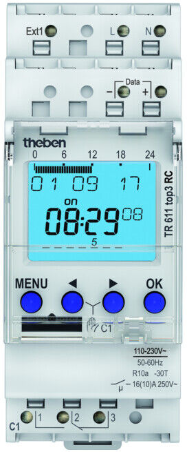 Theben Programmateur hebdomadaire numérique 1K TR 611 top3 RC (6110330)