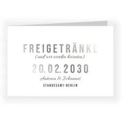 Standesamt Einladungskarte mit eigenen Fotos gestalten im Design "Freitrunk" - Musterkarte - Karten einfach online bei wunderkarten gestalten und bestellen