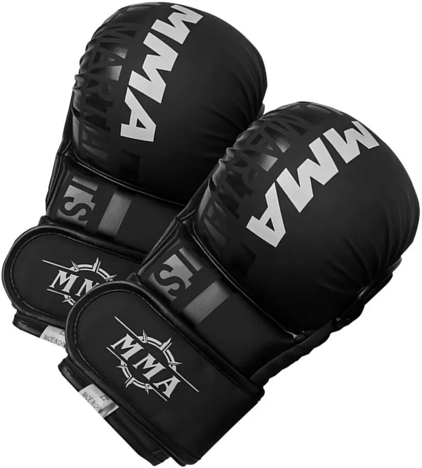 INF Halbfinger-Boxhandschuhe - MMA Sparring, Sandsack- und Kickbox-Training M Schwarz