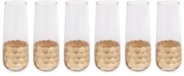 Zodax """Vitorrio"" Champagne Glass, Stemless Gold (Set of 6)"