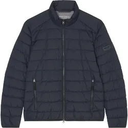 Marc O'Polo Herren Steppjacke - Woven Outdoor Jackets, Stehkragen, Zipper, uni Blau / M
