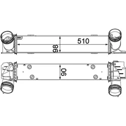 Ladeluftkühler MAHLE CI 146 000P für BMW 3er X1