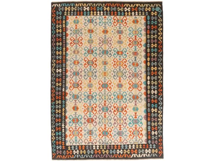 Kelim Afghan Teppich 209x293 Handgewebt Orientteppich Wolle