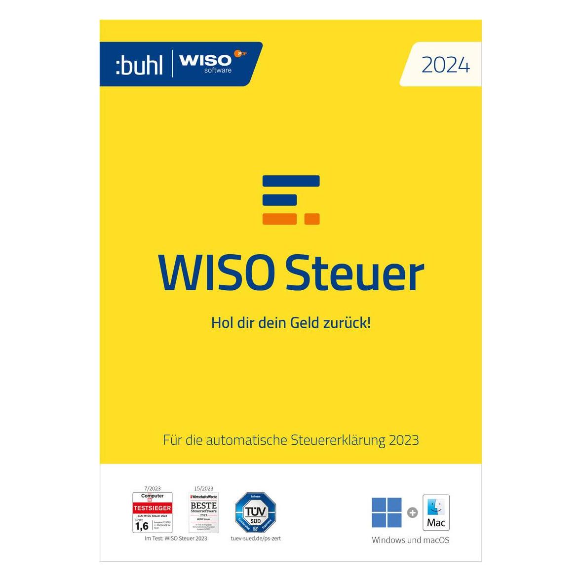 Buhl Data Service WISO Steuer 2024 (1 User, 1 Geräte/User, unbegrenzt) (DL42940-24)