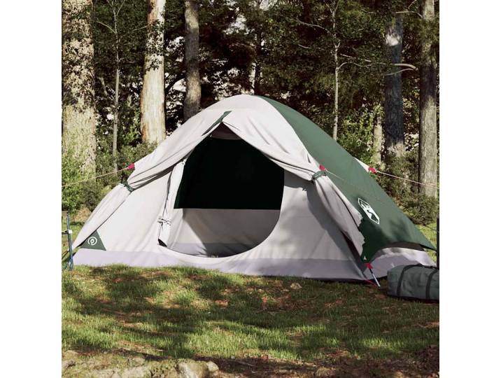 vidaXL Kuppel-Campingzelt 4 Personen Grün Wasserdicht