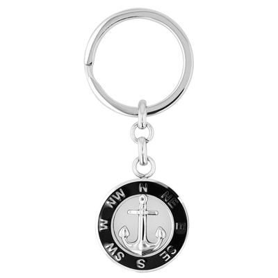 Kettenanhänger ADELIA´S "Anhänger – Schlüsselanhänger aus Edelstahl", silber (schwarz), Schmuckanhänger, Damen, Edelstahl, Kettenanhänger, Schöne Geschenkidee zum Weihnachten
