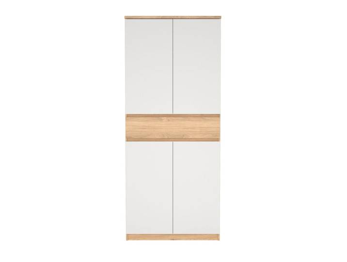 Meuble à chaussures h.191,7 cm BEST 4 portes décor chêne et blanc