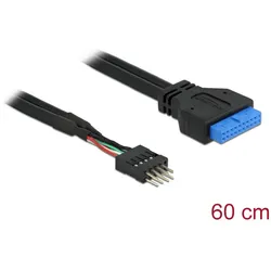 USB3.0 Kabel Delock Pinheader 19pin -> 8pin Bu/St 0.60m