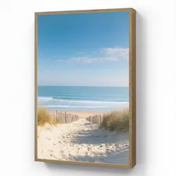 WANDLEUCHTE MIT AKKU Strand - Meer - Düne - Sand - Sommer Dimmbar 60x90 cm Wandlampe