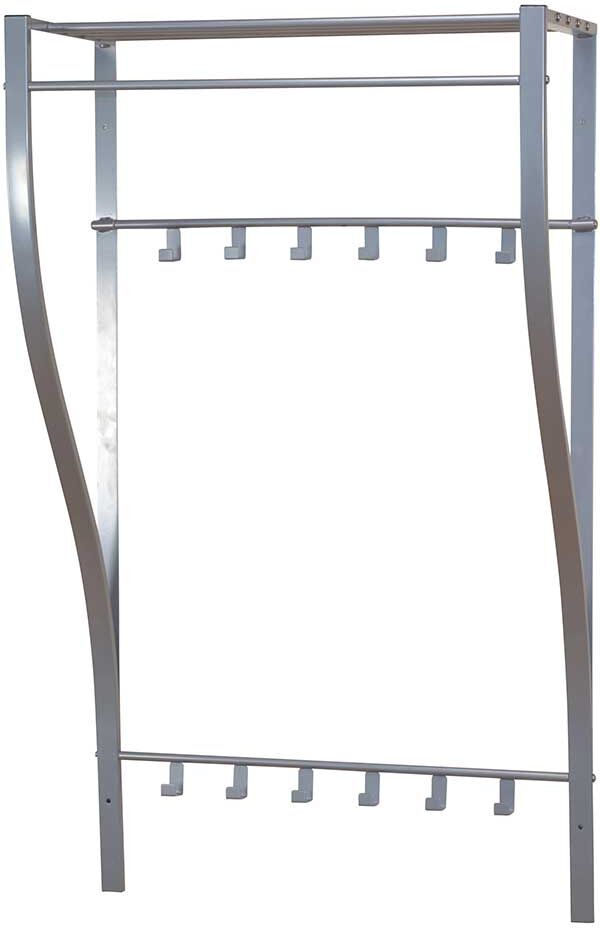 Pharao24.de Wandgarderobe aus Stahl Silberfarben