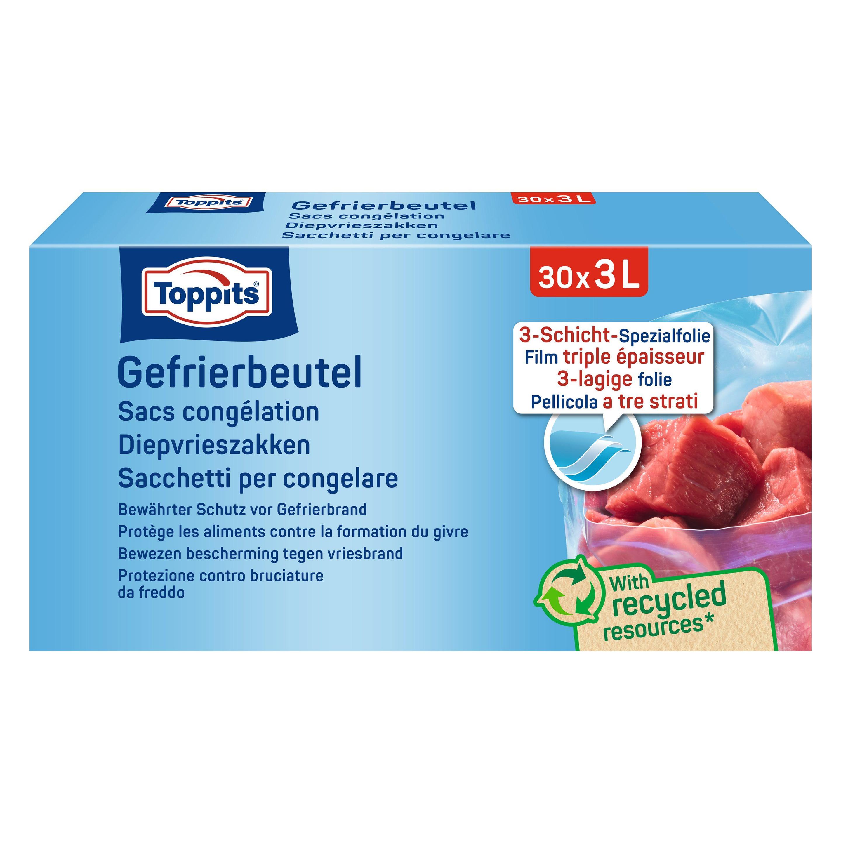 Toppits Gefrierbeutel 3 Liter 30 Stück (30x) (208064-110353.0301)