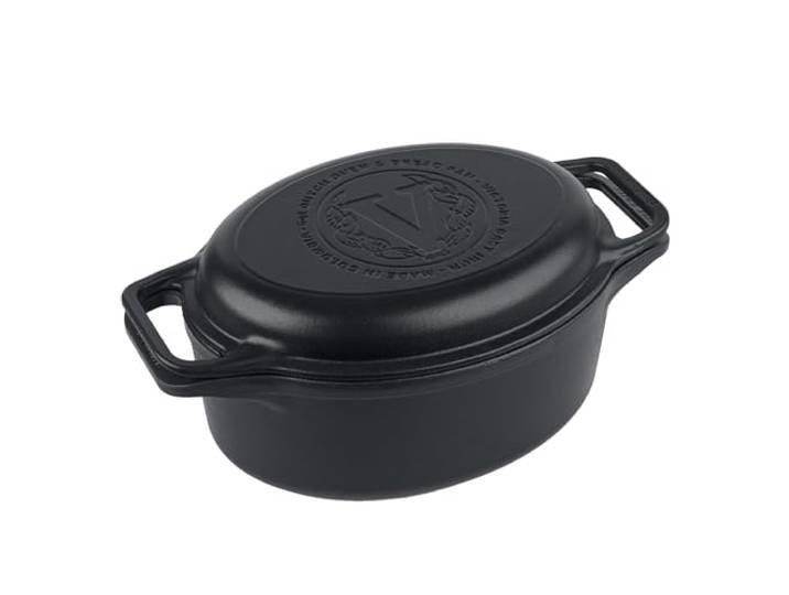 Victoria Dutch Oven Combo Gusseisen Eingebrannte 31cm/ 5,7L, Cast Iron Topf Brot Backen Seasoned Toxic Free Non-Stick Kochgeschirr ohne PTFE, Geeignet für Grill, Backofen, Induktion