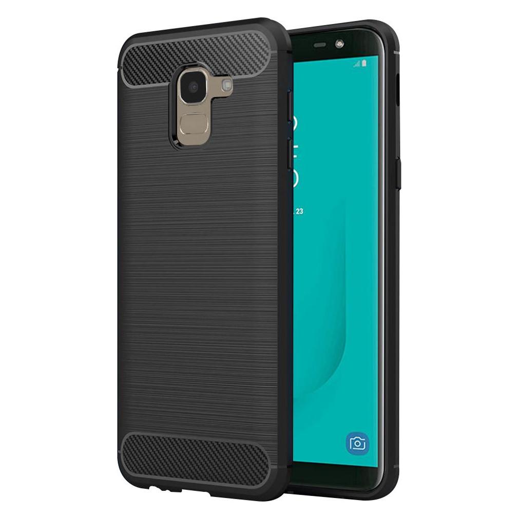 Techsuit - Carbon Silicone - Samsung Galaxy J6 2018 - Black (Samsung Galaxy J6 (2018)) (56337630)