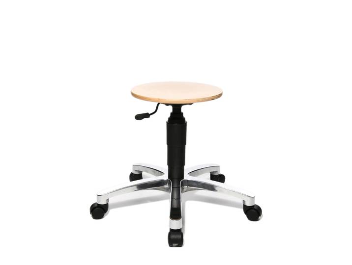 Tec 60 - Drehhocker Buche/Aluminium