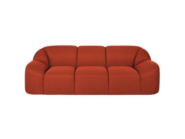 3-Sitzer-Sofa, stoff mit 3D-Maschenmuster, rostfarben