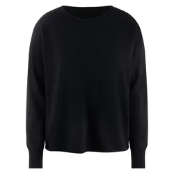Pullover U-Boot-Ausschnitt aus Schurwolle Peter Hahn schwarz, 48
