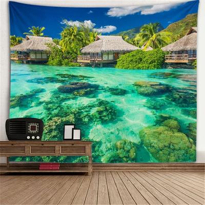 Inspire Essentials Forest Window Illusion Wall Tapestry Scenic Nature Wall Hanging Decor 8 150x130cm