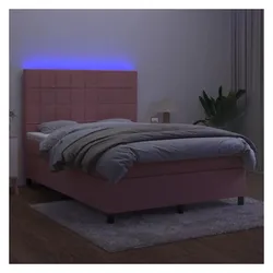 vidaXL, Boxspringbett, Almelville (Block mit Quadraten) (140 x 190 cm)
