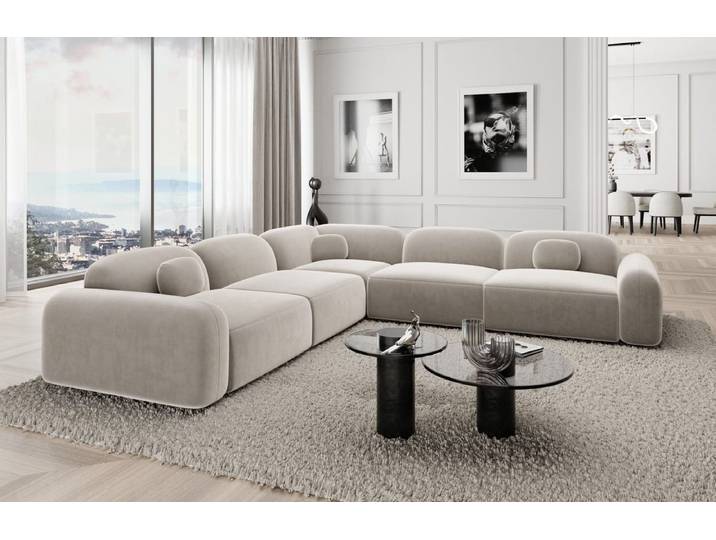 Ecksofa Barcelona L-Form aus Stoff