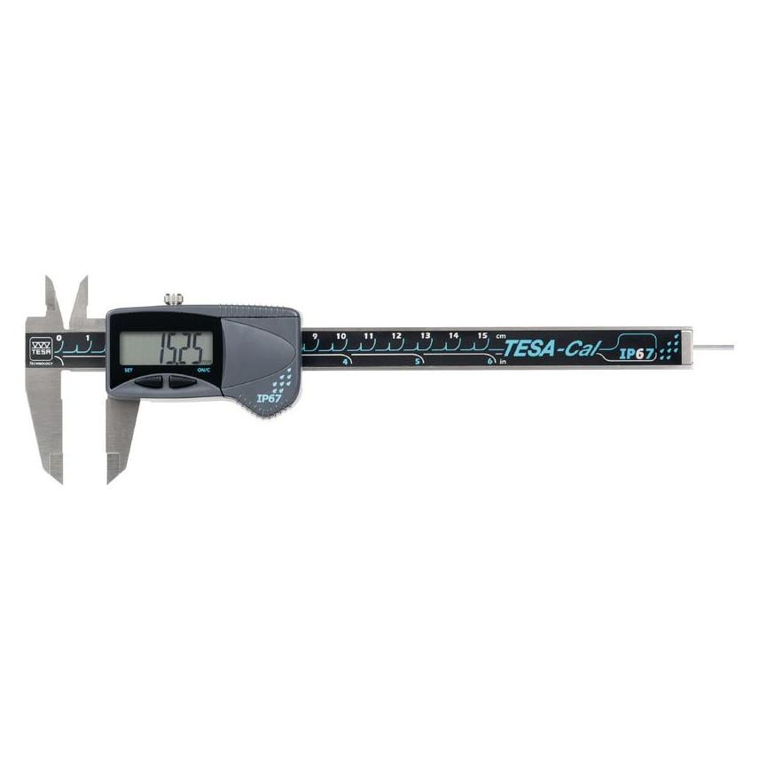 Tesa Technology CAL Digitaler Messschieber IP 67 Messbereich 0-150 mm rund (15 cm) (00530141)